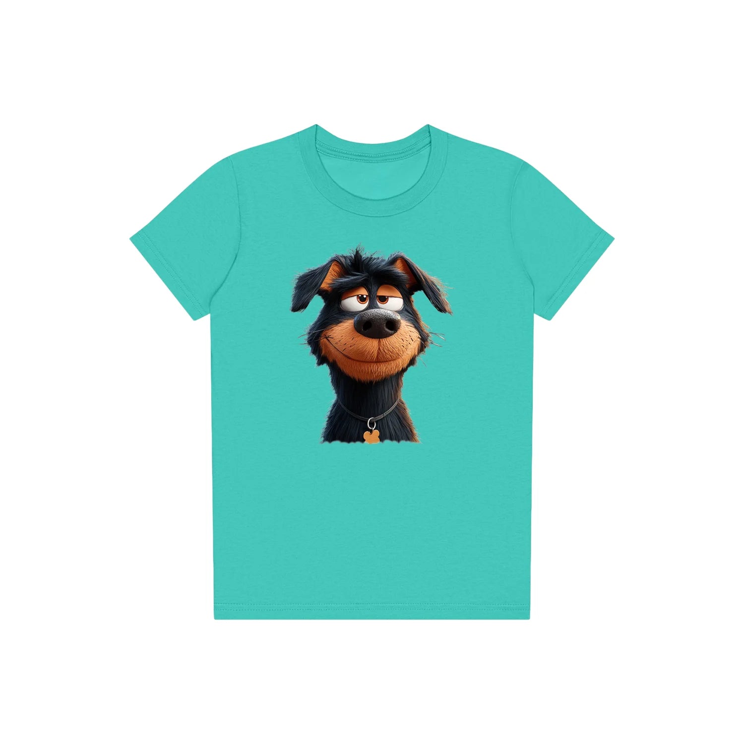 T-shirt Dog graphic 0044 - Teal