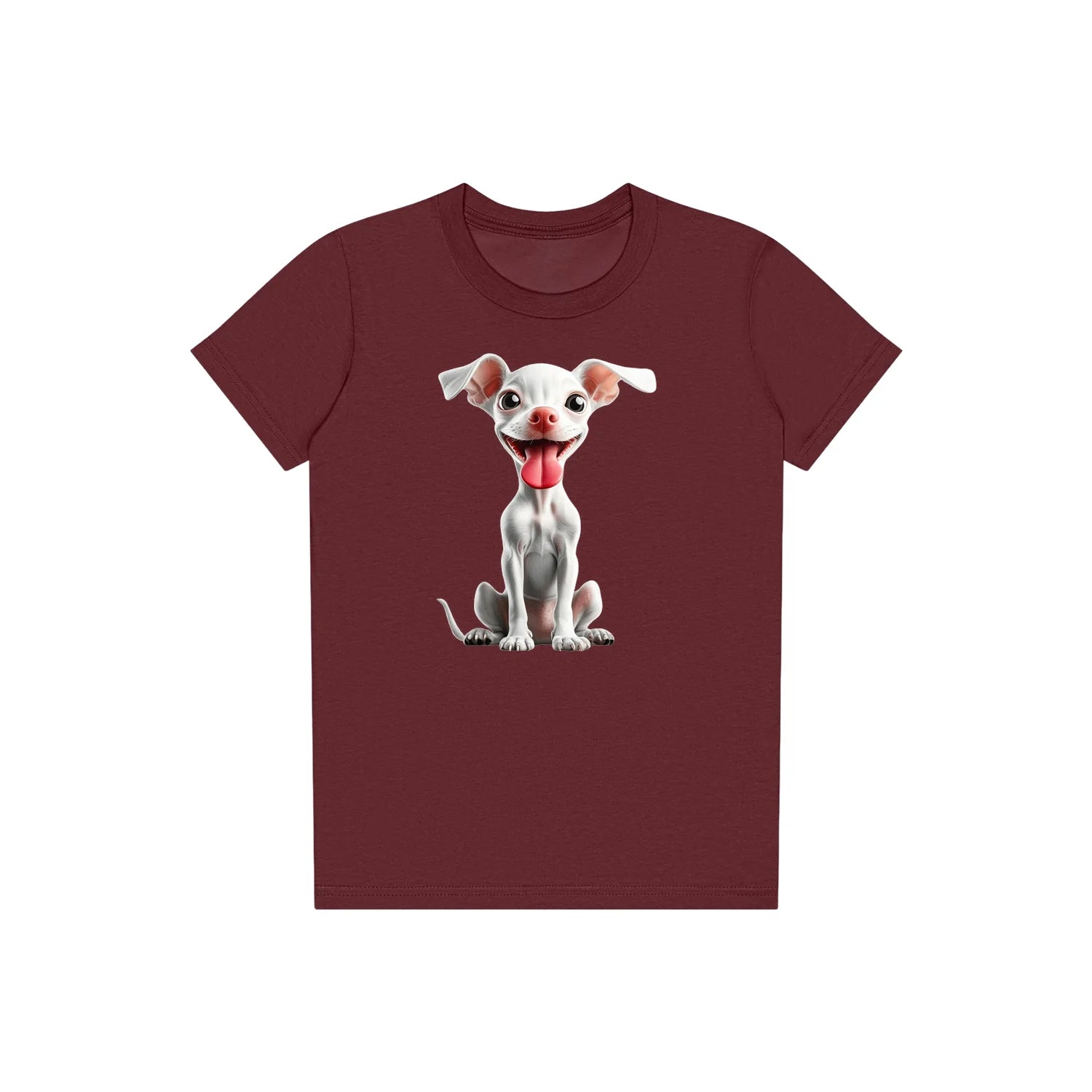 T-shirt Dog graphic 0045 - Maroon