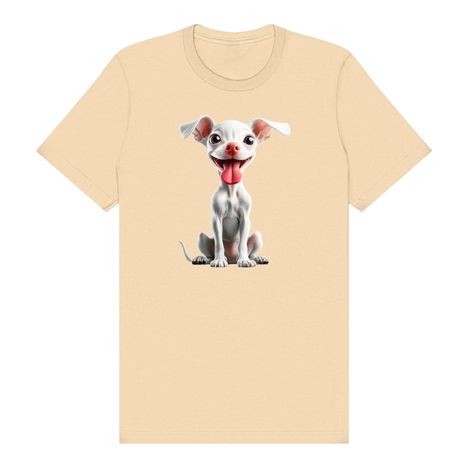 T-shirt Dog graphic 0045 - Soft Cream