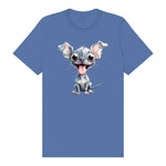 T-shirt Dog graphic 0046 - Columbia Blue