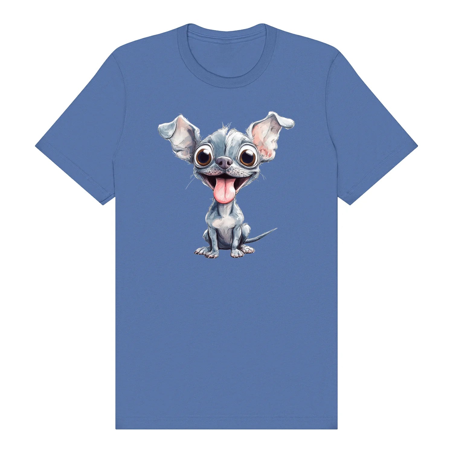 T-shirt Dog graphic 0046 - Columbia Blue