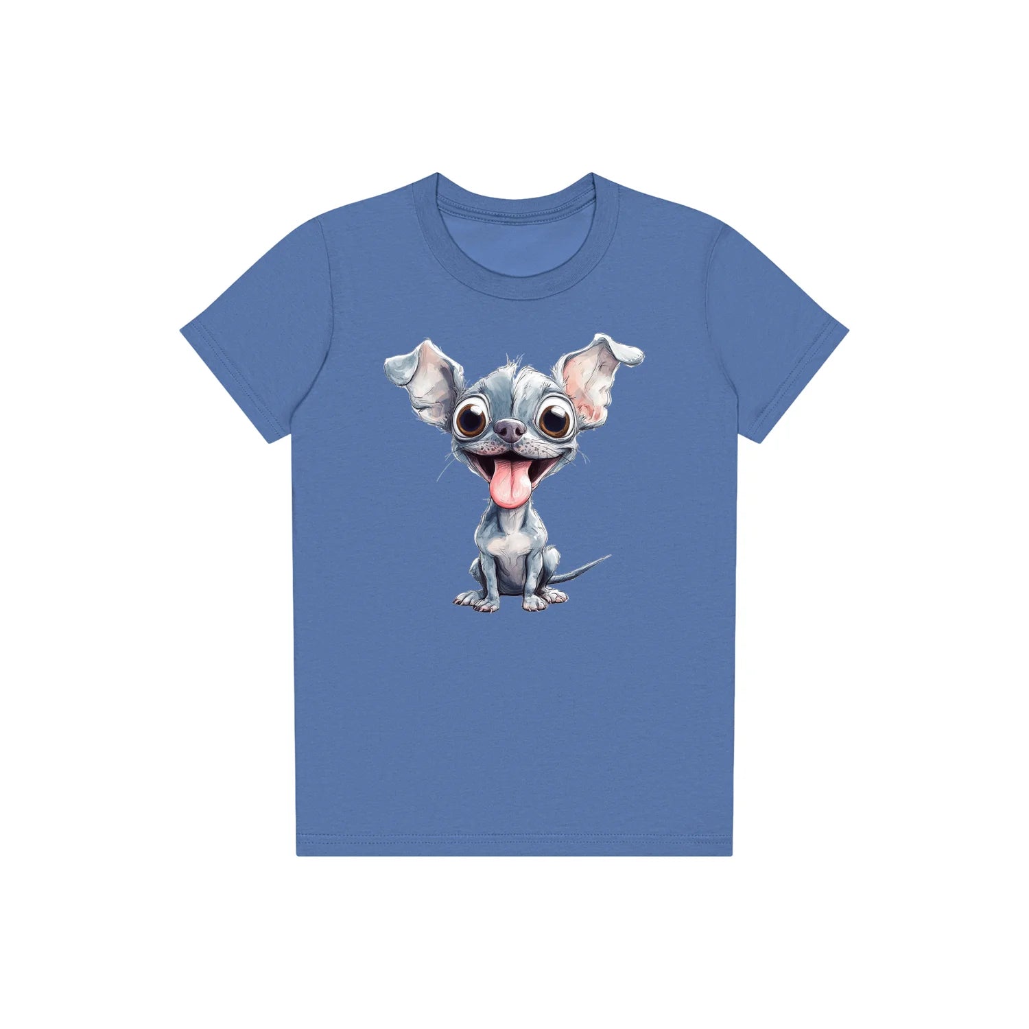T-shirt Dog graphic 0046 - Columbia Blue