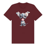 T-shirt Dog graphic 0046 - Maroon