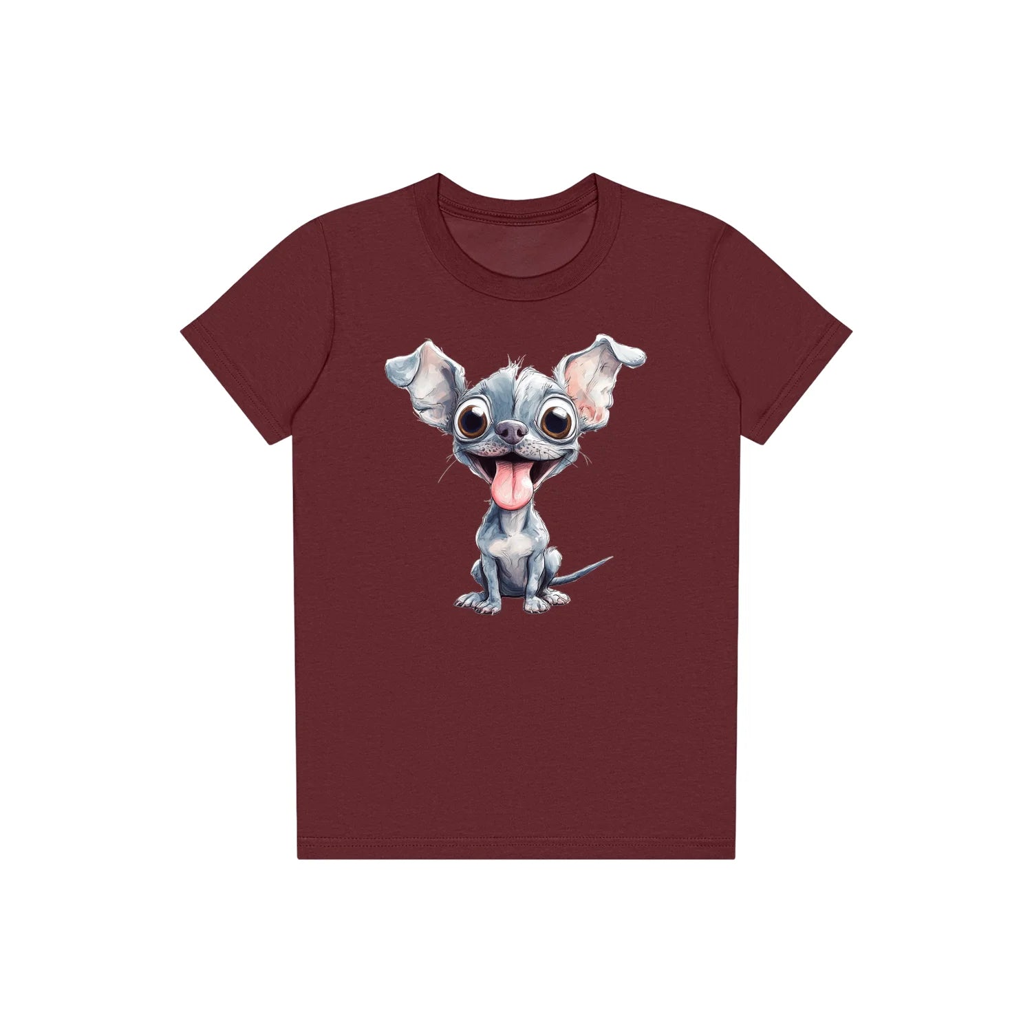 T-shirt Dog graphic 0046 - Maroon