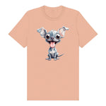 T-shirt Dog graphic 0046 - Peach