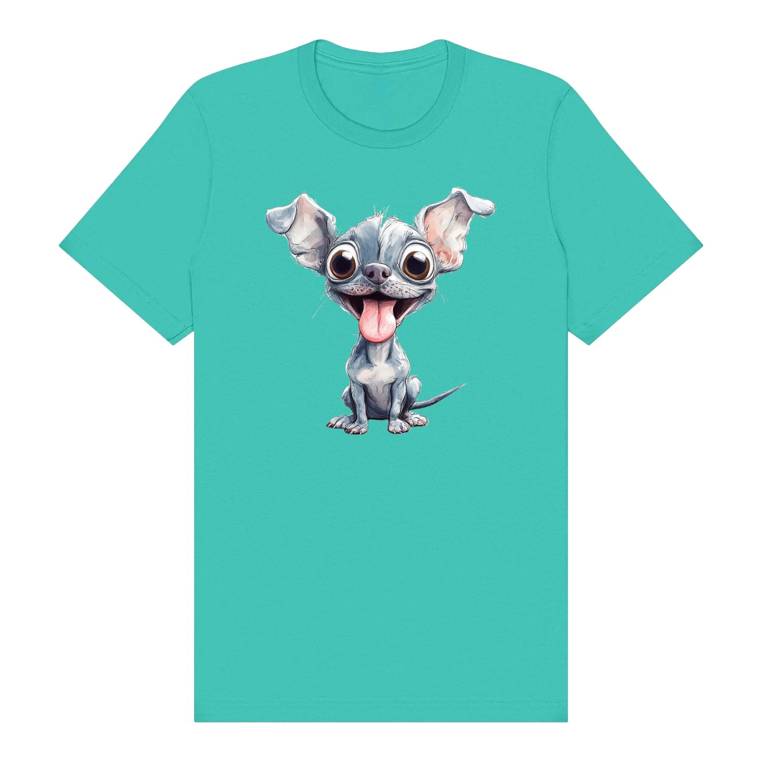 T-shirt Dog graphic 0046 - Teal