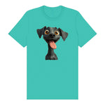 T-shirt Dog graphic 0047 - Teal