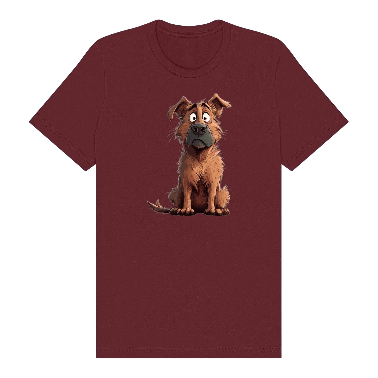 T-shirt Dog graphic 0048 - Maroon