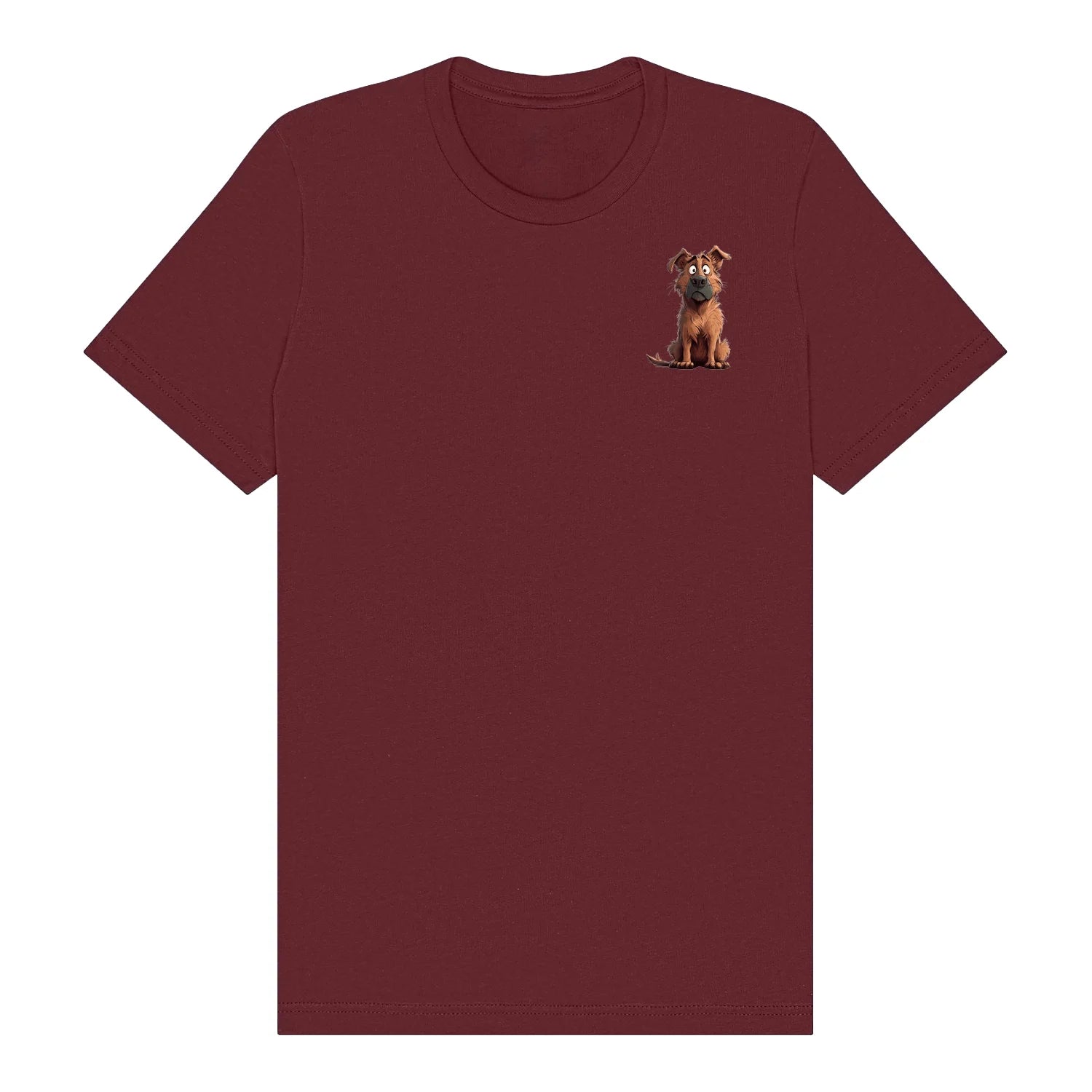 T-shirt Dog graphic 0048 - Maroon