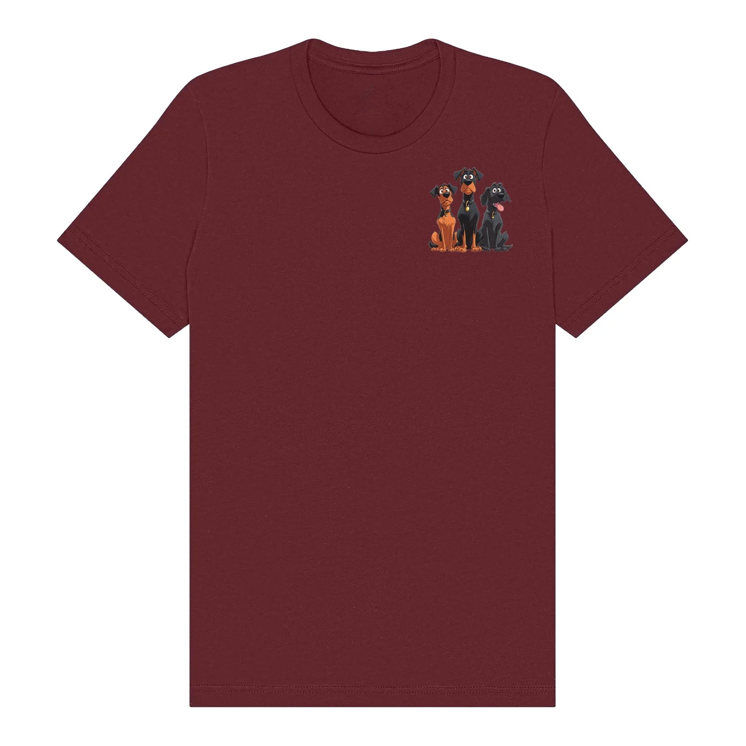 T-shirt Dog graphic 0050 - Maroon
