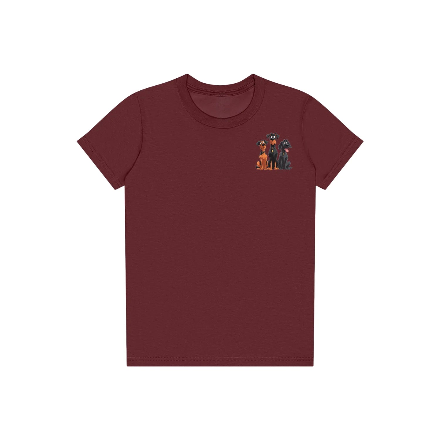 T-shirt Dog graphic 0050 - Maroon
