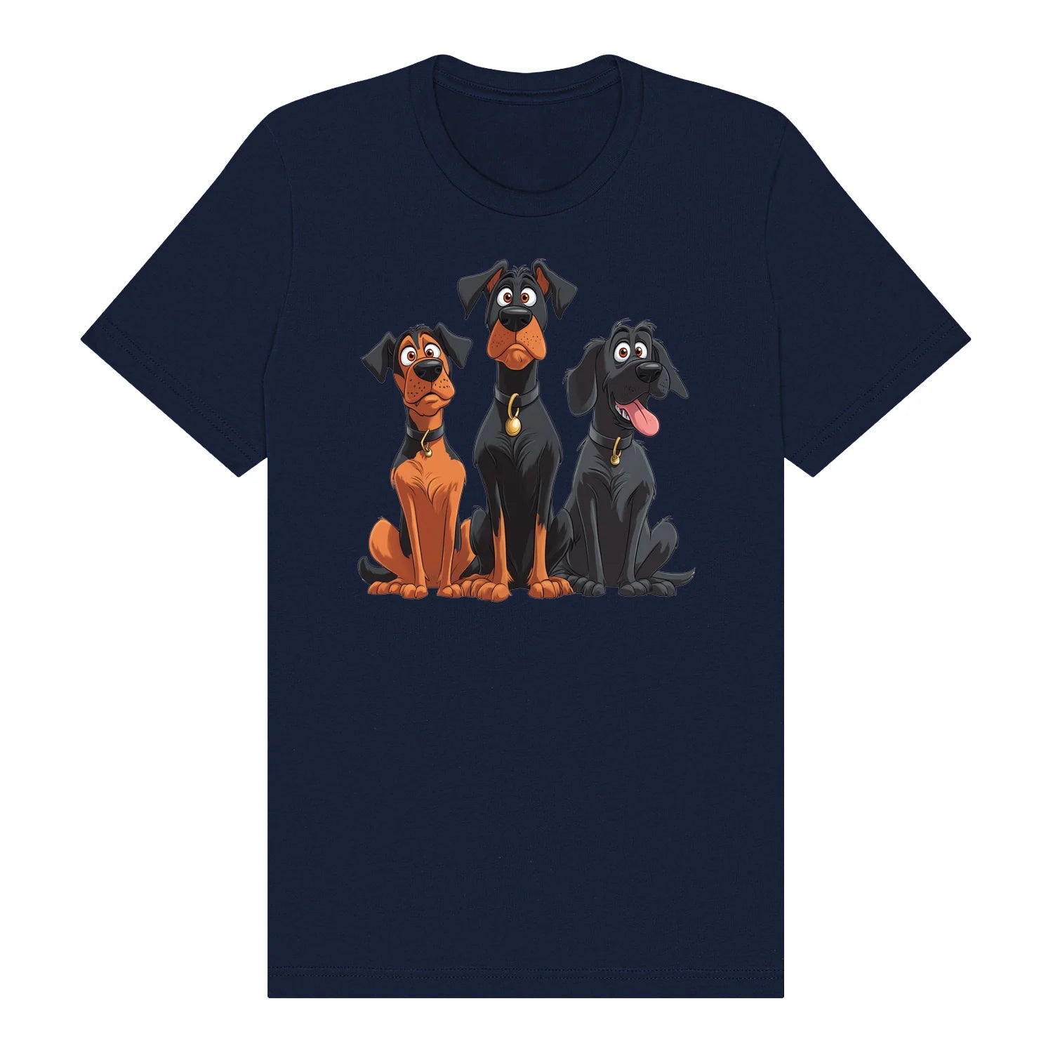 T-shirt Dog graphic 0050 - Navy