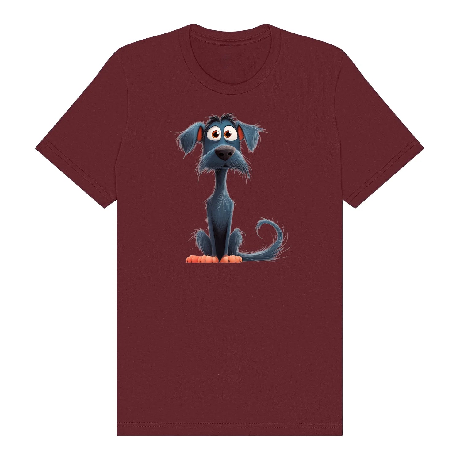 T-shirt Dog graphic 0051 - Maroon