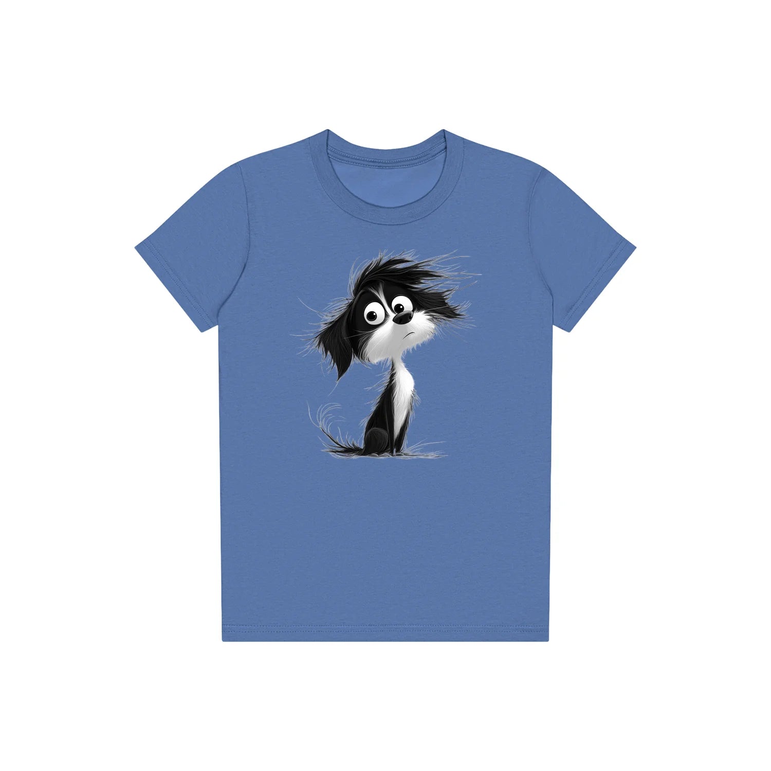 T-shirt Dog graphic 0052 - Columbia Blue