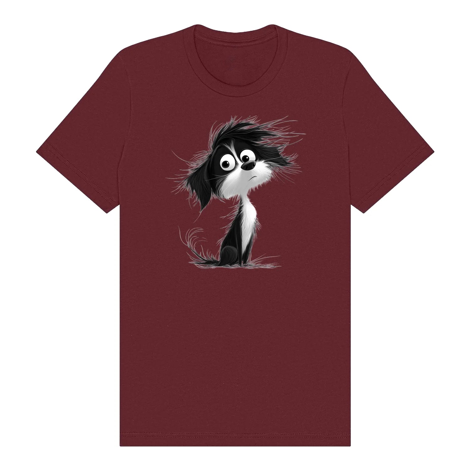 T-shirt Dog graphic 0052 - Maroon