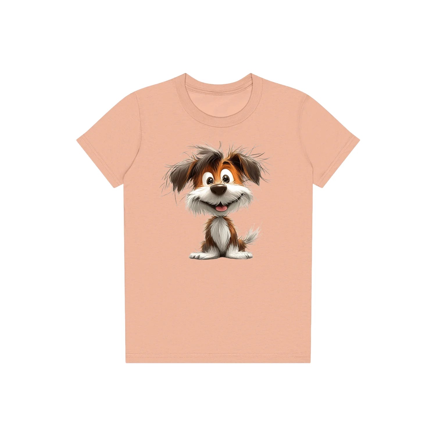 T-shirt Dog graphic 0054 - Peach