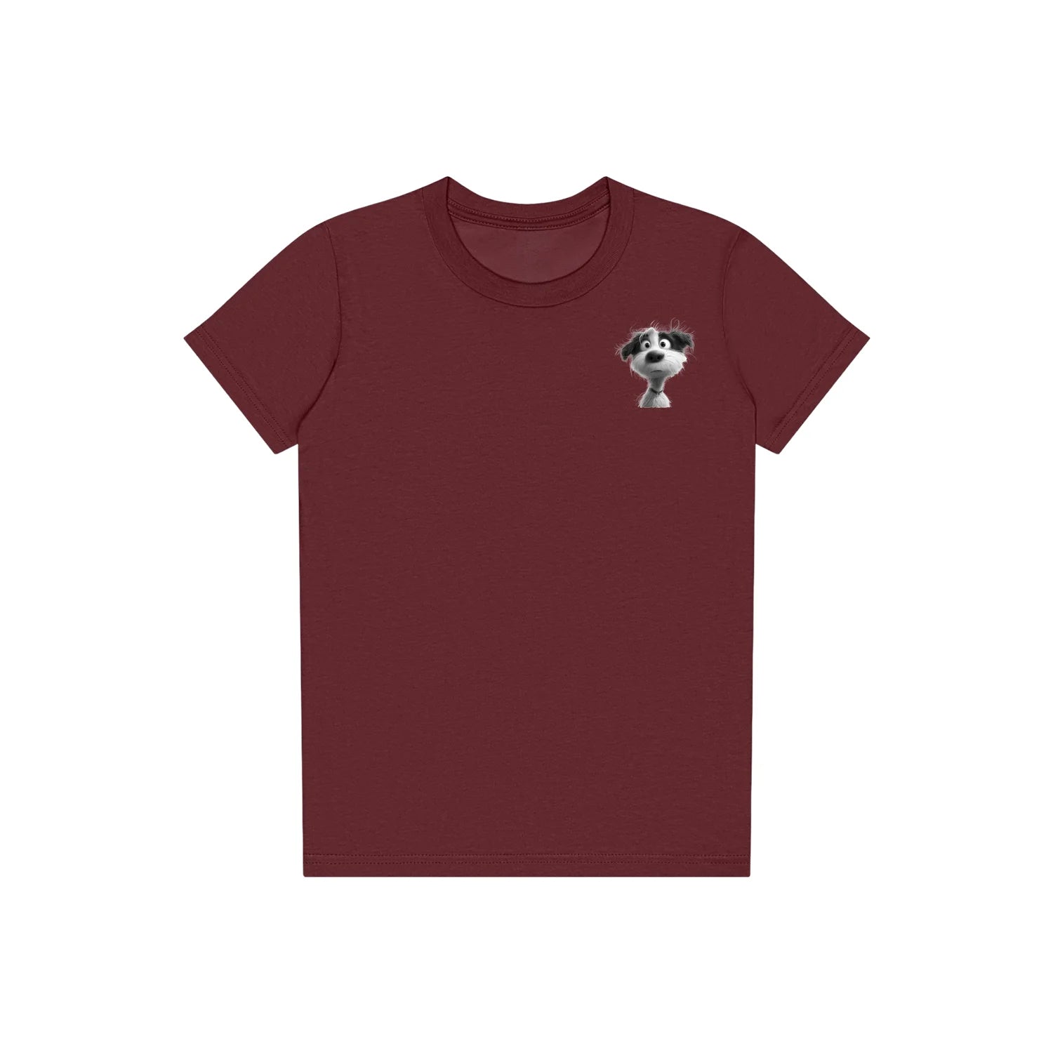 T-shirt Dog graphic 0055 - Maroon
