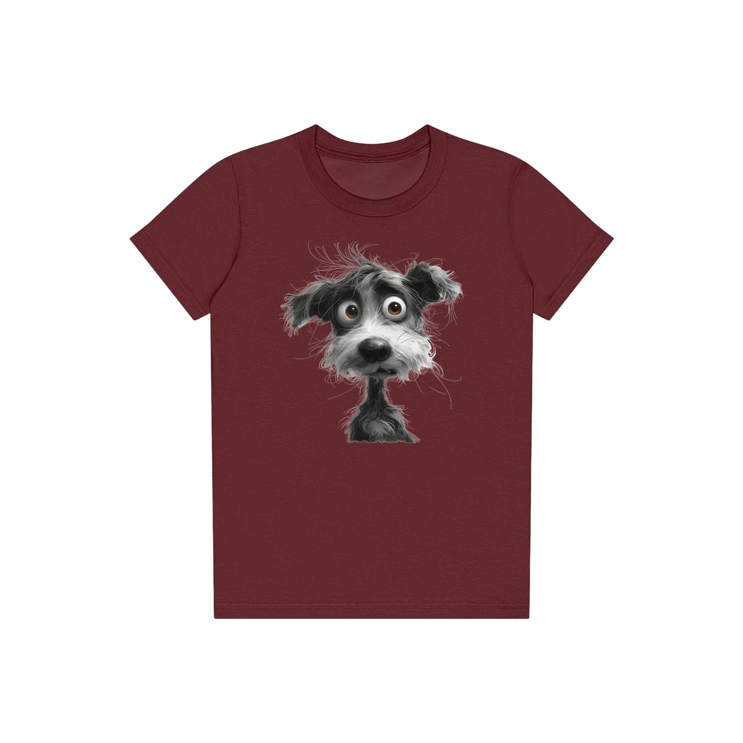 T-shirt Dog graphic 0056 - Maroon