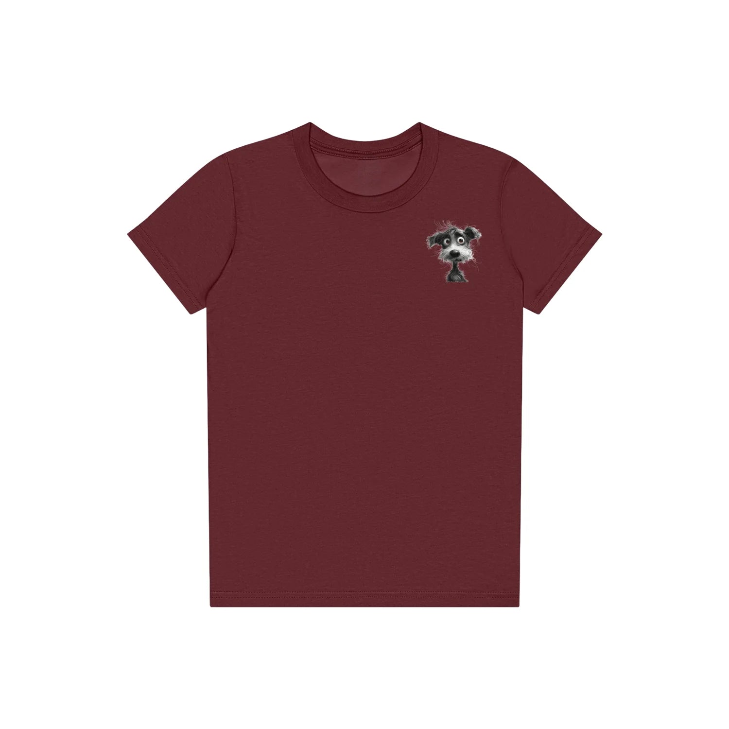 T-shirt Dog graphic 0056 - Maroon