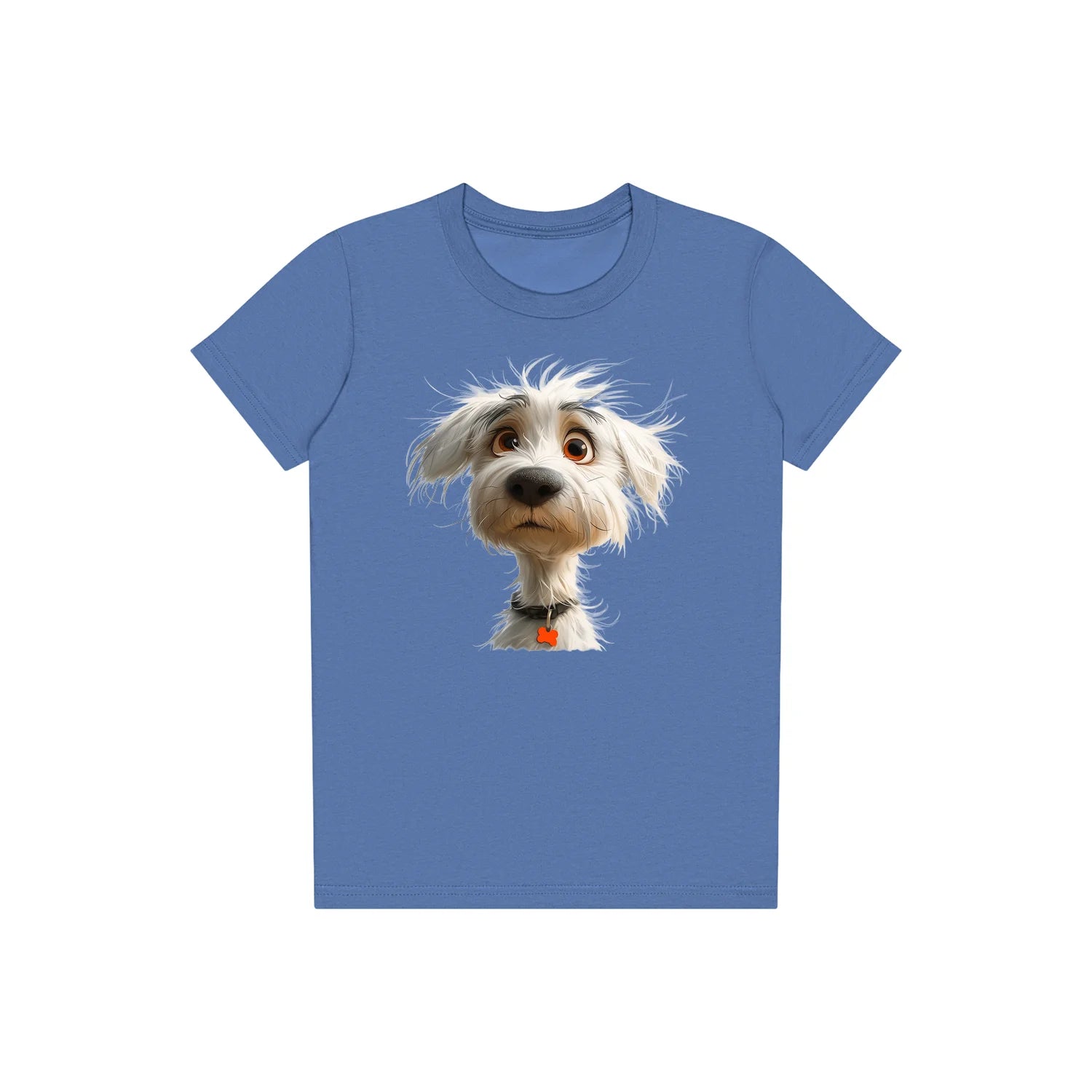 T-shirt Dog graphic 0057 - Columbia Blue