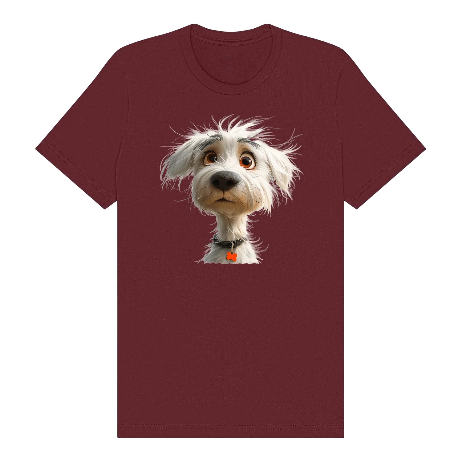 T-shirt Dog graphic 0057 - Maroon