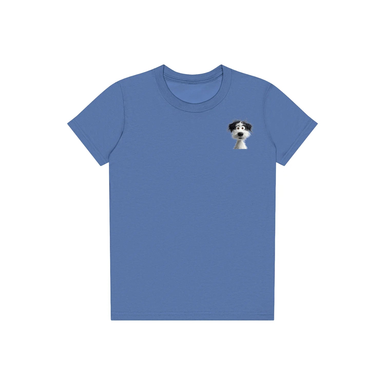 T-shirt Dog graphic 0060 - Columbia Blue