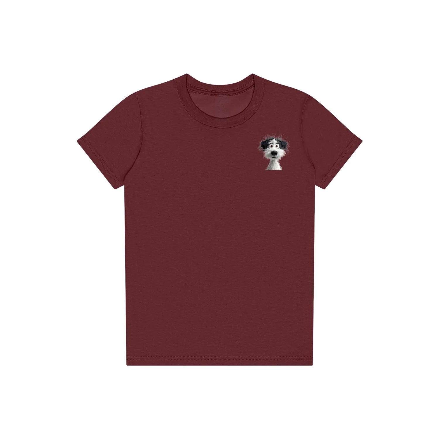 T-shirt Dog graphic 0060 - Maroon