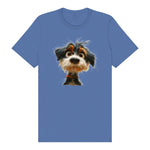 T-shirt Dog graphic 0061 - Columbia Blue