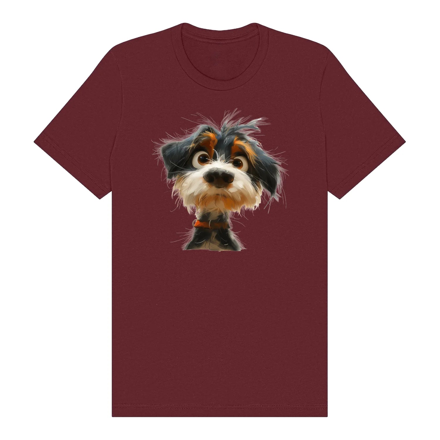 T-shirt Dog graphic 0061 - Maroon