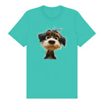 T-shirt Dog graphic 0061 - Teal
