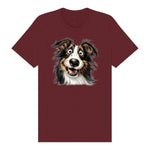 T-shirt Dog graphic 0064 - Maroon