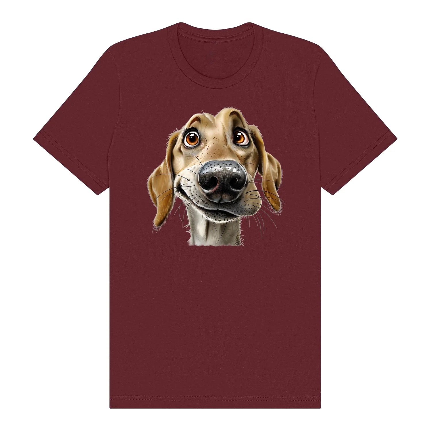 T-shirt Dog graphic 0066 - Maroon
