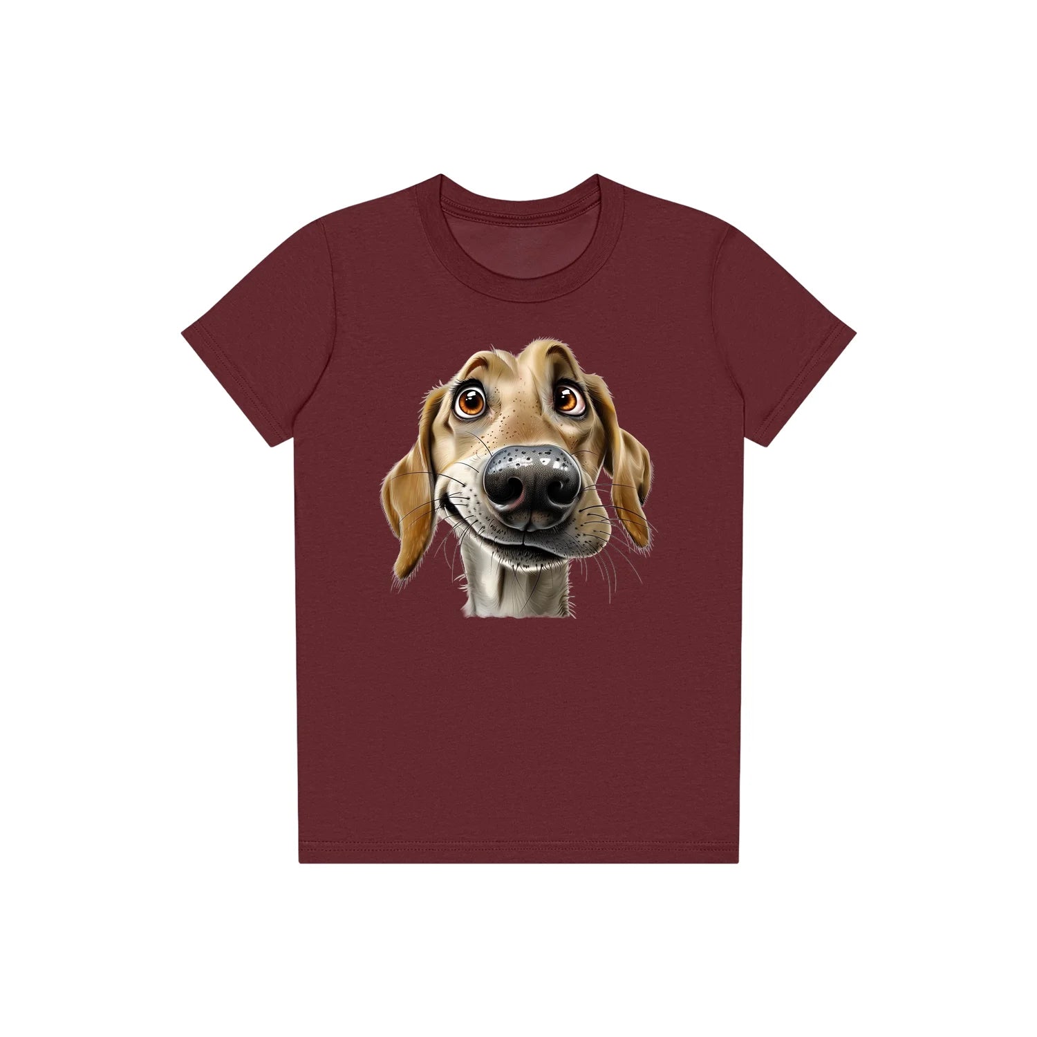 T-shirt Dog graphic 0066 - Maroon