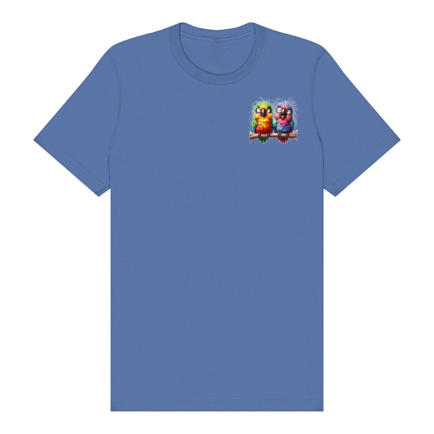 T-shirt Quirky Bird graphic 0001 - Columbia Blue