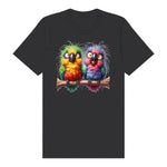 T-shirt Quirky Bird graphic 0001 - Dark Grey