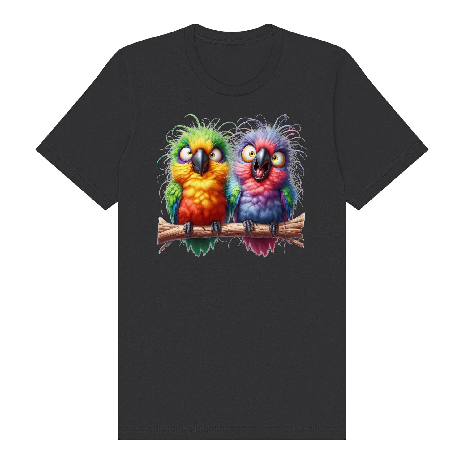 T-shirt Quirky Bird graphic 0001 - Dark Grey