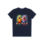 T-shirt Quirky Bird graphic 0001 - Navy
