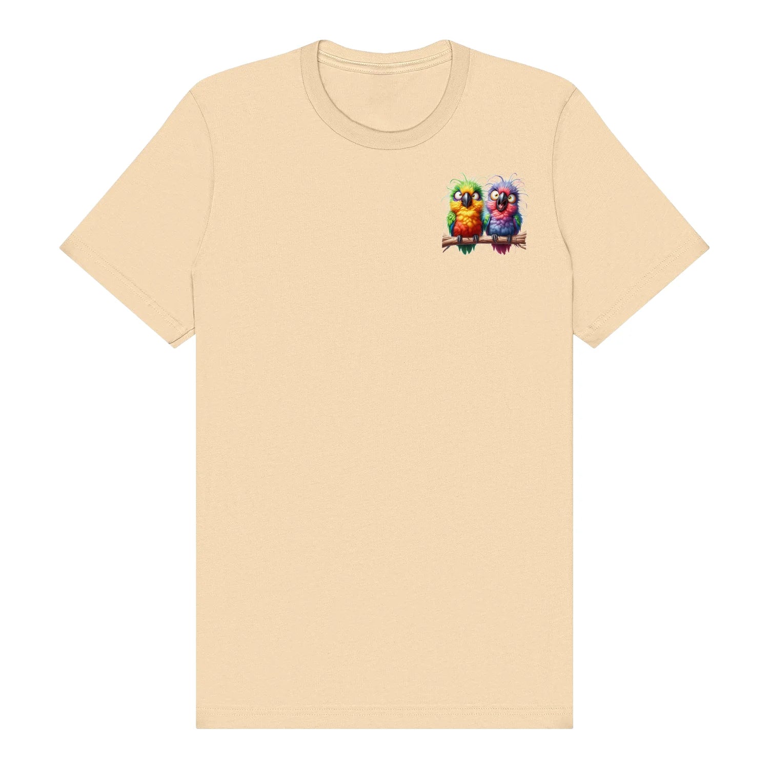 T-shirt Quirky Bird graphic 0001 - Soft Cream
