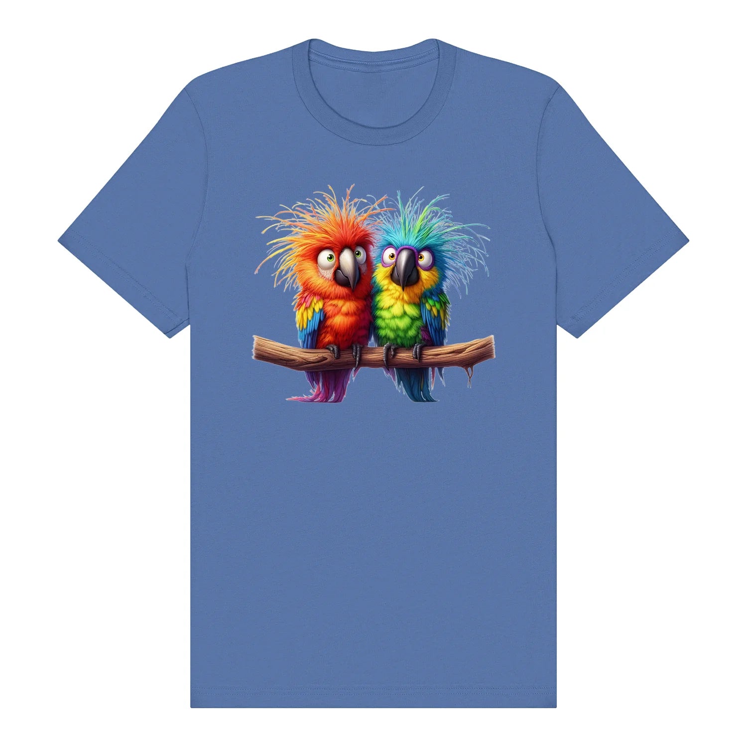 T-shirt Quirky Bird graphic 0002 - Columbia Blue