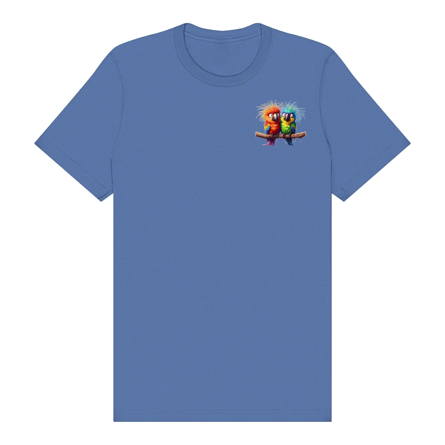 T-shirt Quirky Bird graphic 0002 - Columbia Blue