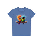 T-shirt Quirky Bird graphic 0002 - Columbia Blue
