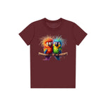 T-shirt Quirky Bird graphic 0002 - Maroon