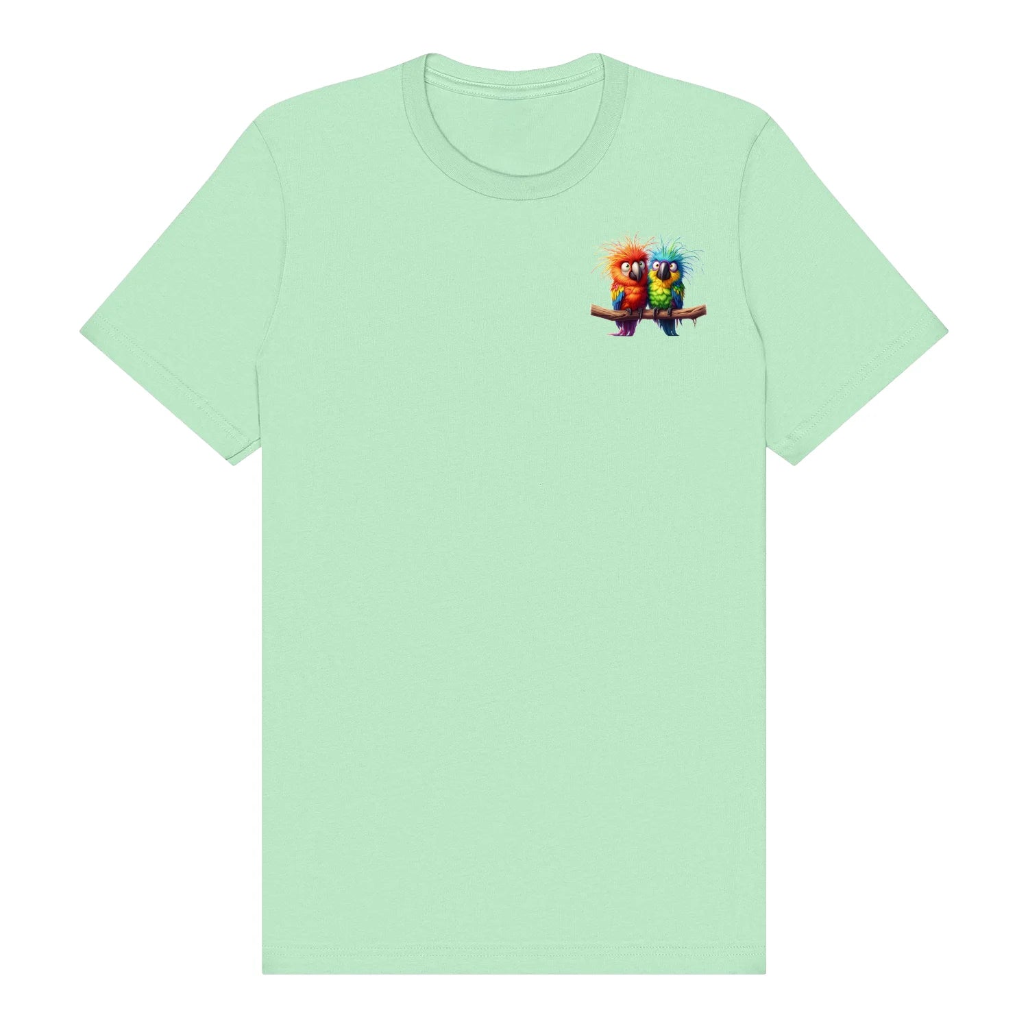 T-shirt Quirky Bird graphic 0002 - Mint