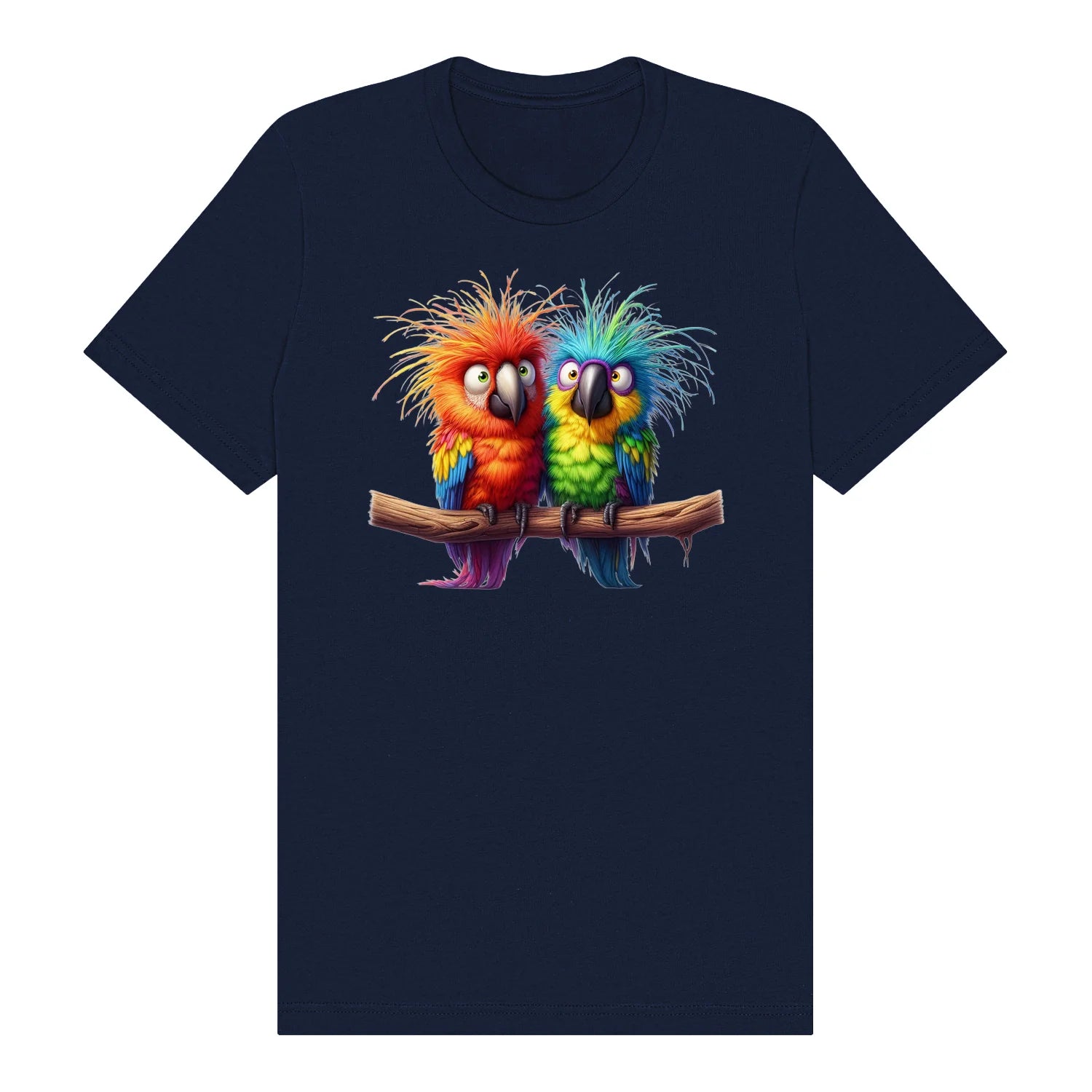T-shirt Quirky Bird graphic 0002 - Navy