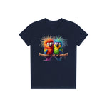 T-shirt Quirky Bird graphic 0002 - Navy