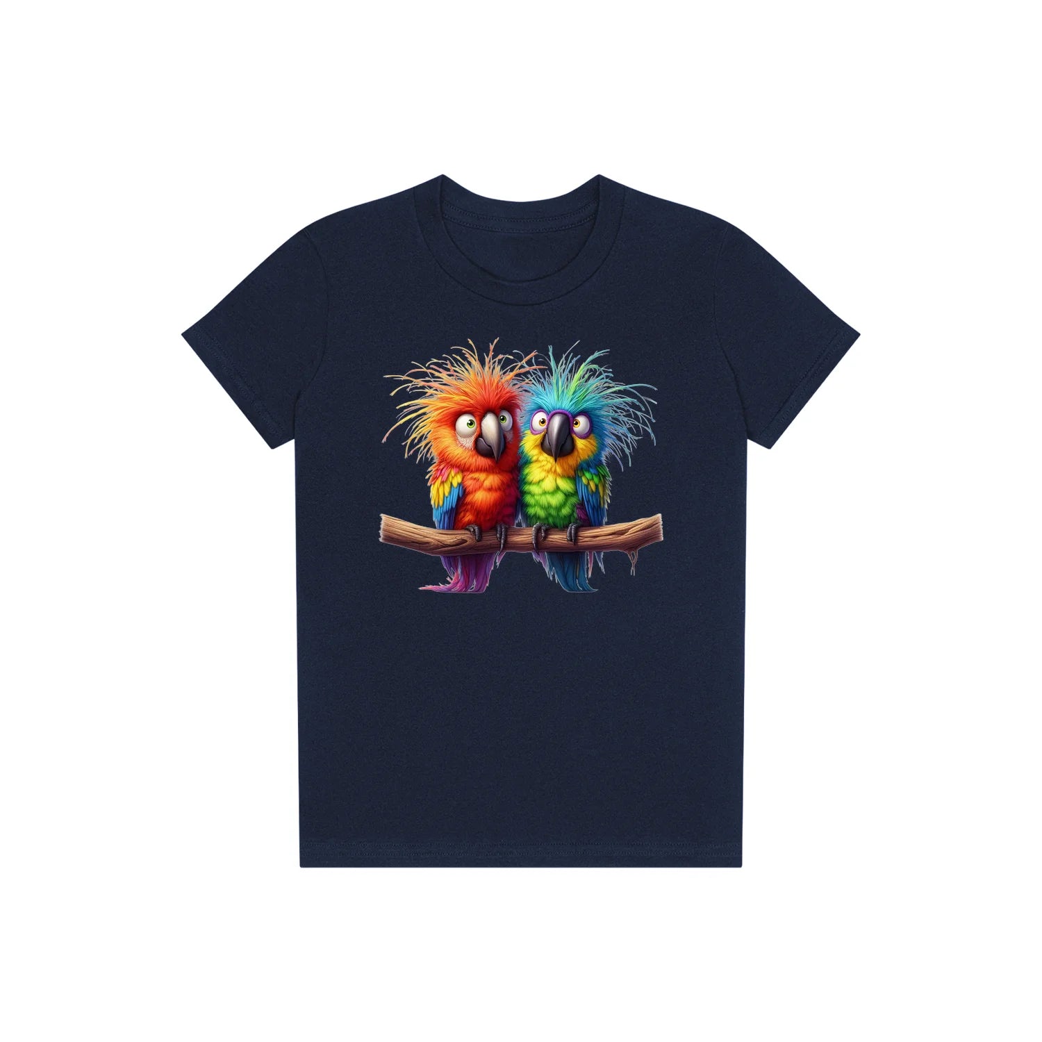T-shirt Quirky Bird graphic 0002 - Navy