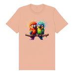 T-shirt Quirky Bird graphic 0002 - Peach