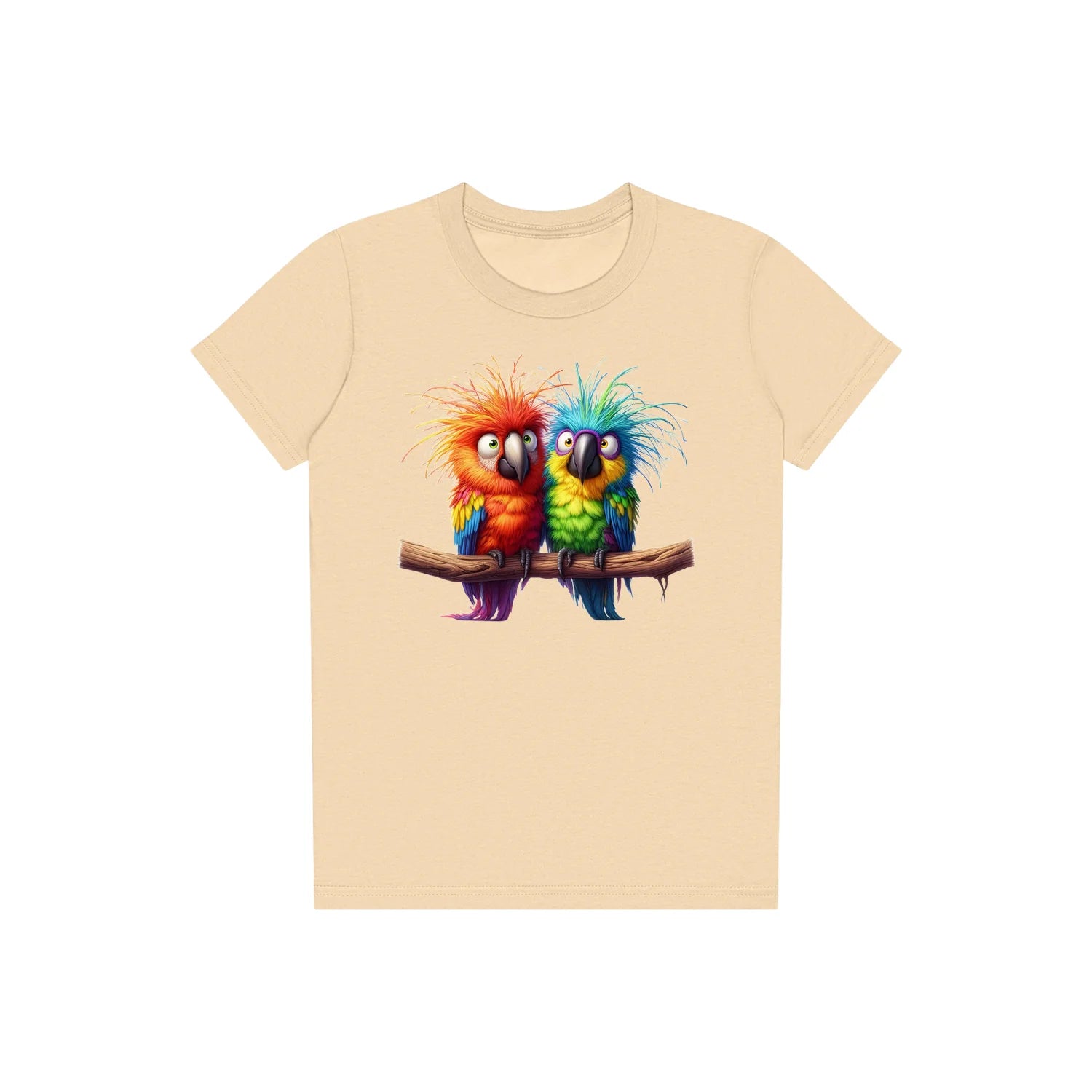 T-shirt Quirky Bird graphic 0002 - Soft Cream