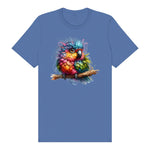 T-shirt Quirky Bird graphic 0003 - Columbia Blue
