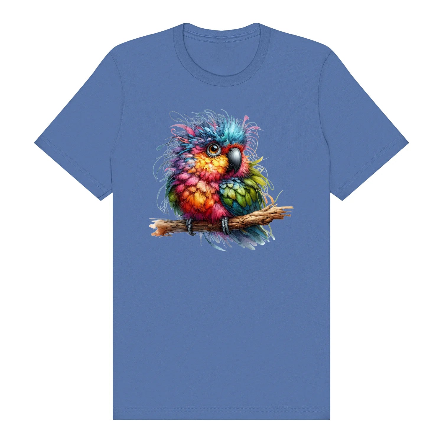 T-shirt Quirky Bird graphic 0003 - Columbia Blue